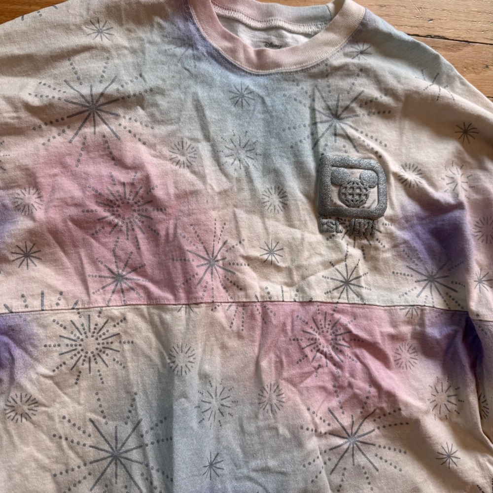 Disney 100 Years of Wonder Spirit Jersey Walt Disney World Tie Dye Silver XS - Picture 4 of 7